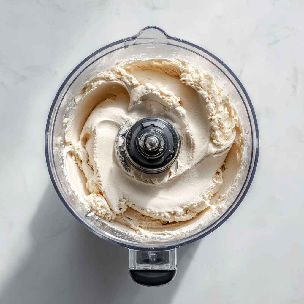 Blending high protein ice cream mixture
