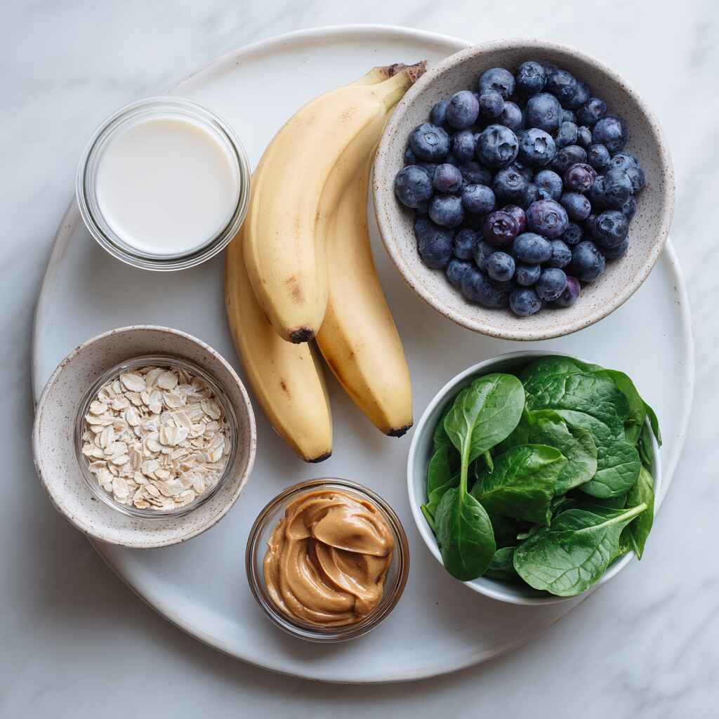 blueberry banana peanut butter smoothie ingredients