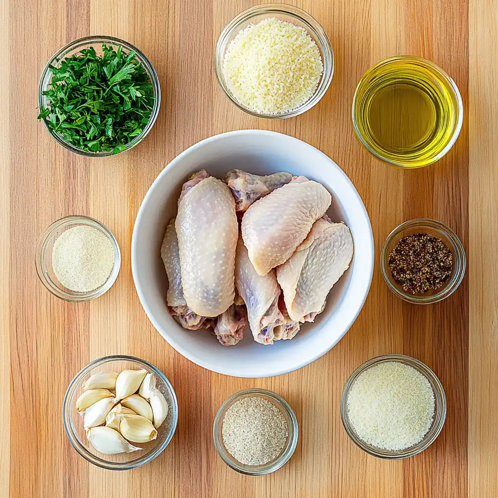 Garlic Parmesan Chicken Wings Ingredients