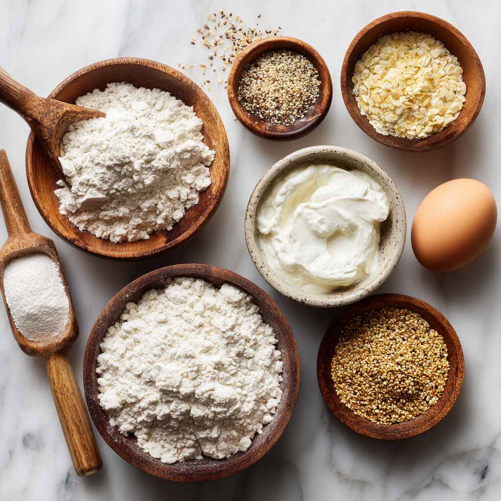 Ingredients for gluten free protein bagels