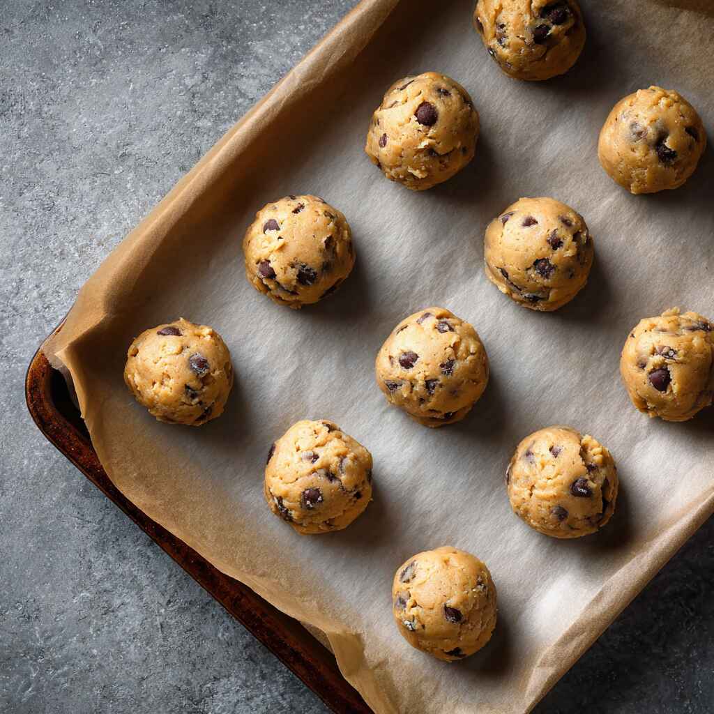 shaped high protein oat cookie dough on tray