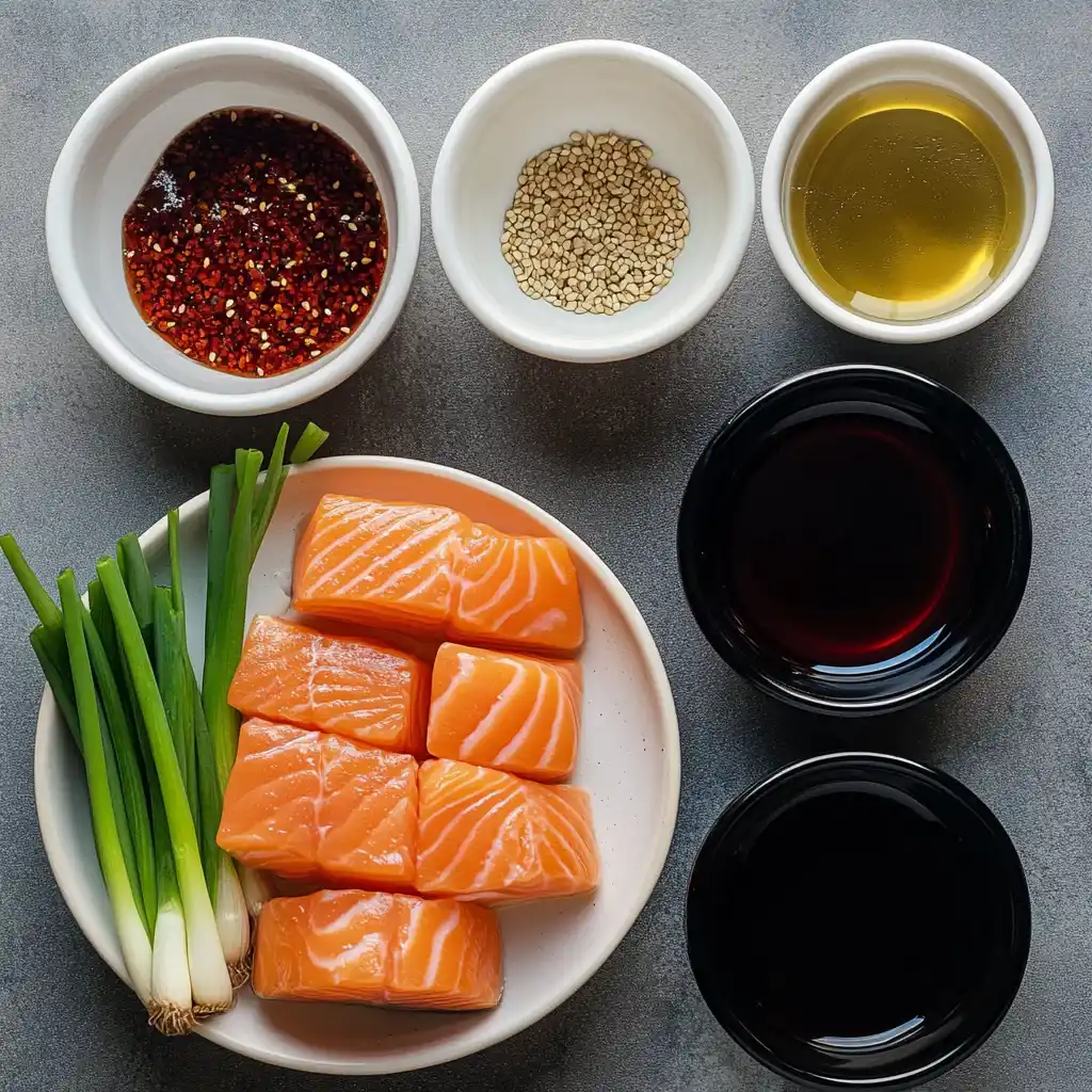 ingredients for teriyaki salmon bites air fryer