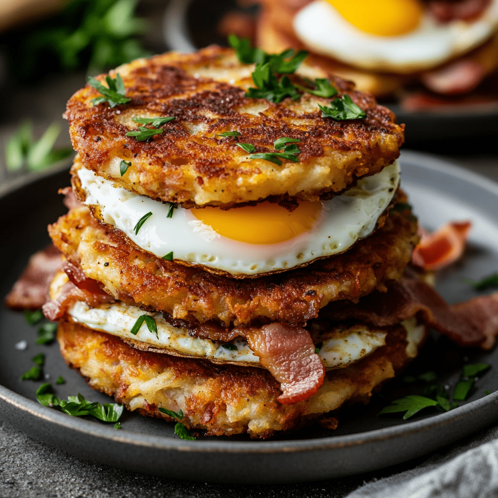 served air fryer frozen hash brown patties breakfast