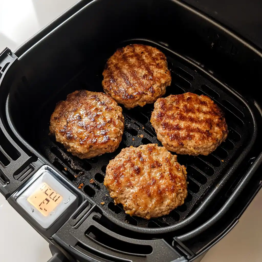 Cooking turkey burgers in air fryer
