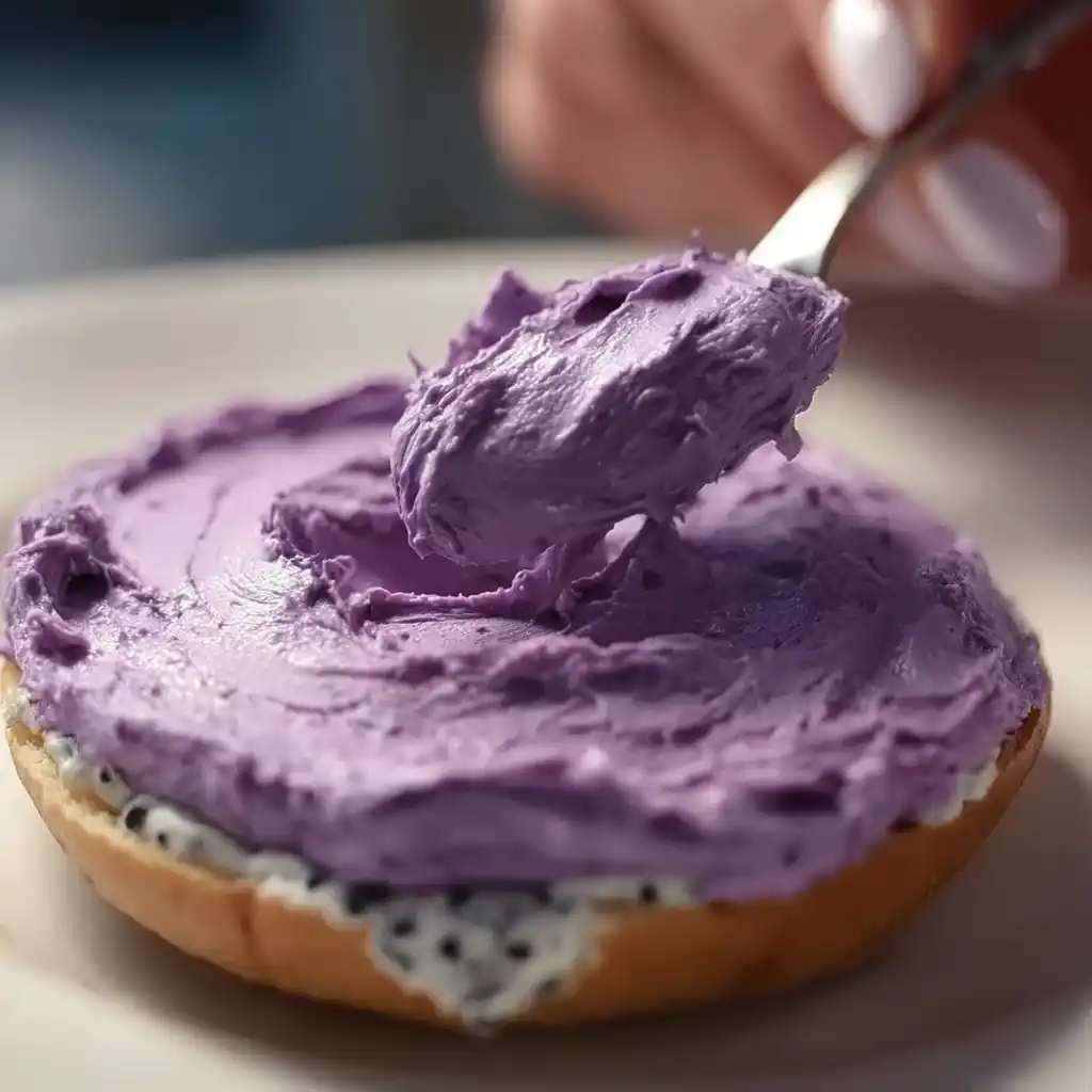 ingredients for blueberry bagel with cream cheese