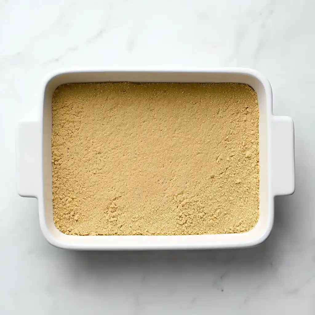 golden oreo crust for lemon blueberry cheesecake lasagna