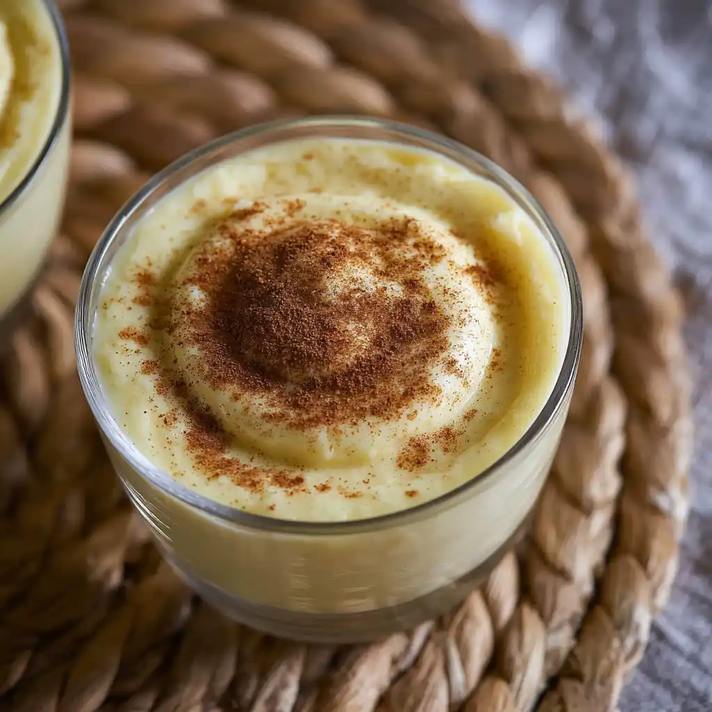 Creamy Cuban natilla custard topped with ground cinnamon