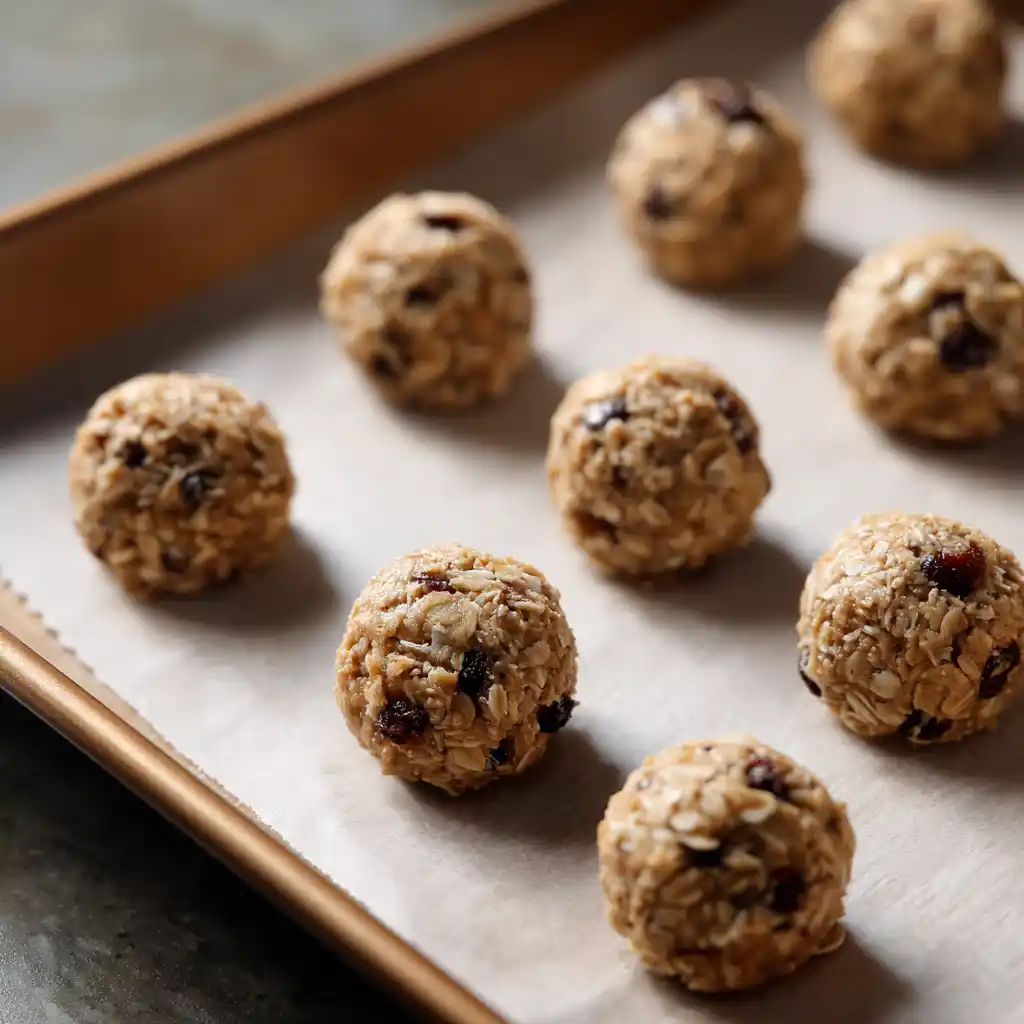 cookie dough balls for oatmeal cookies without brown sugar