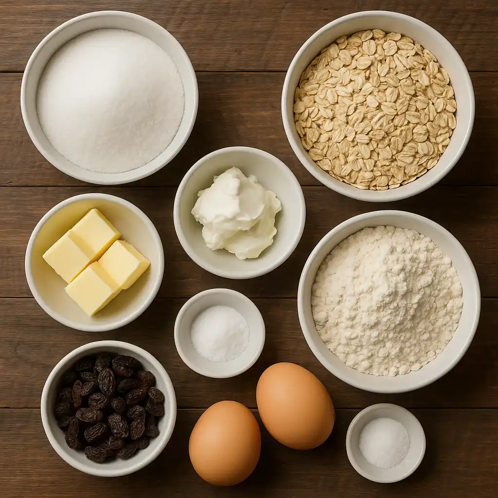oatmeal cookie ingredients without brown sugar
