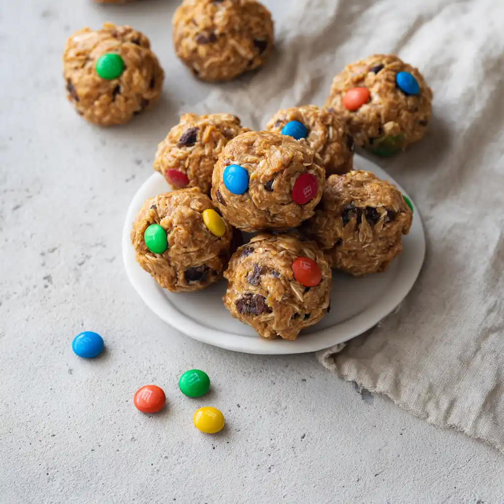 Monster Cookie Protein Balls meal prep container