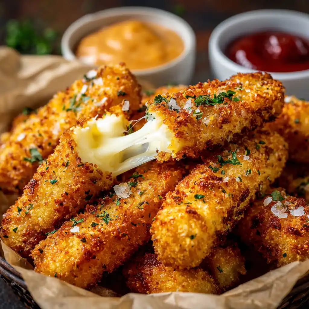 serving mozzarella sticks air fryer style