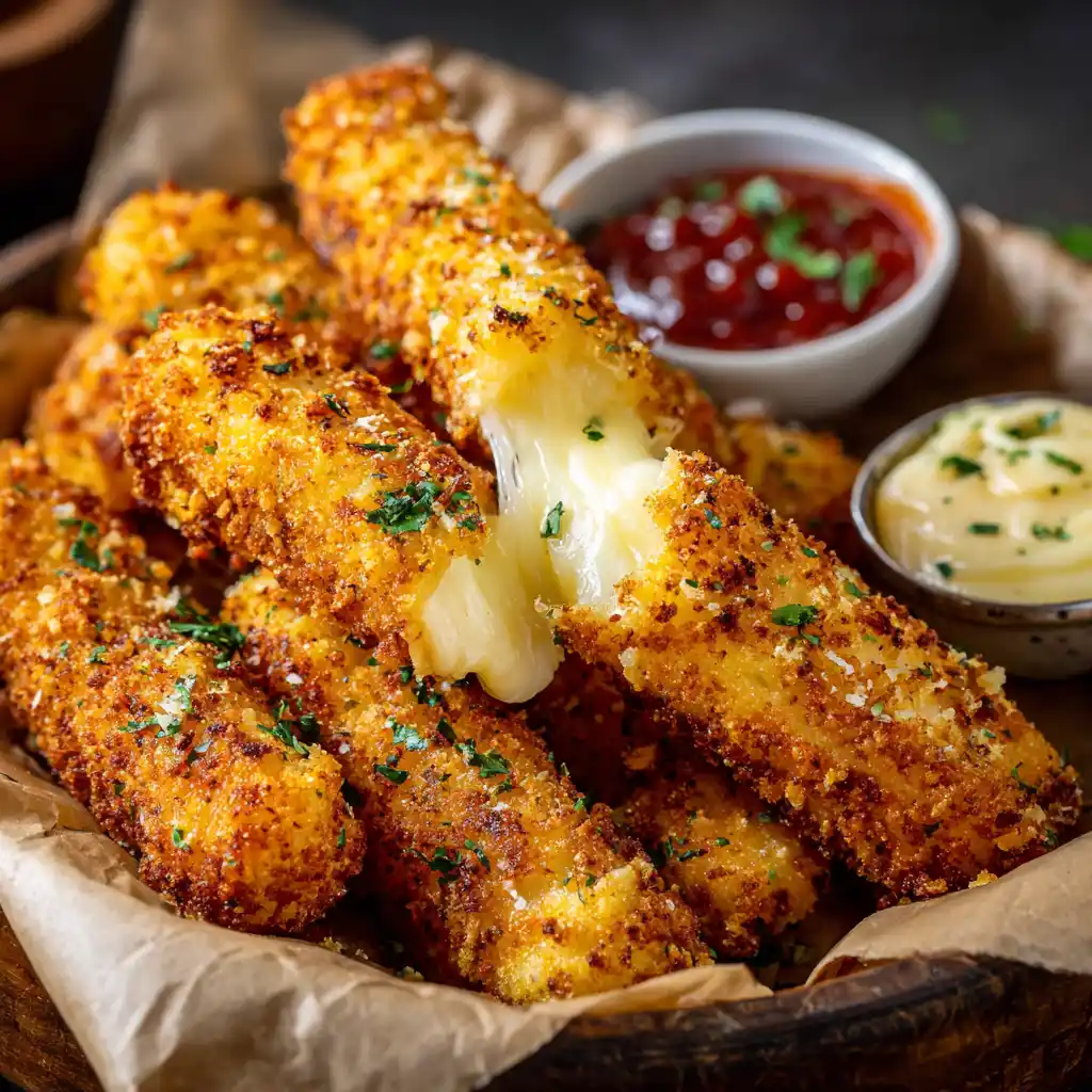 serving mozzarella sticks air fryer style