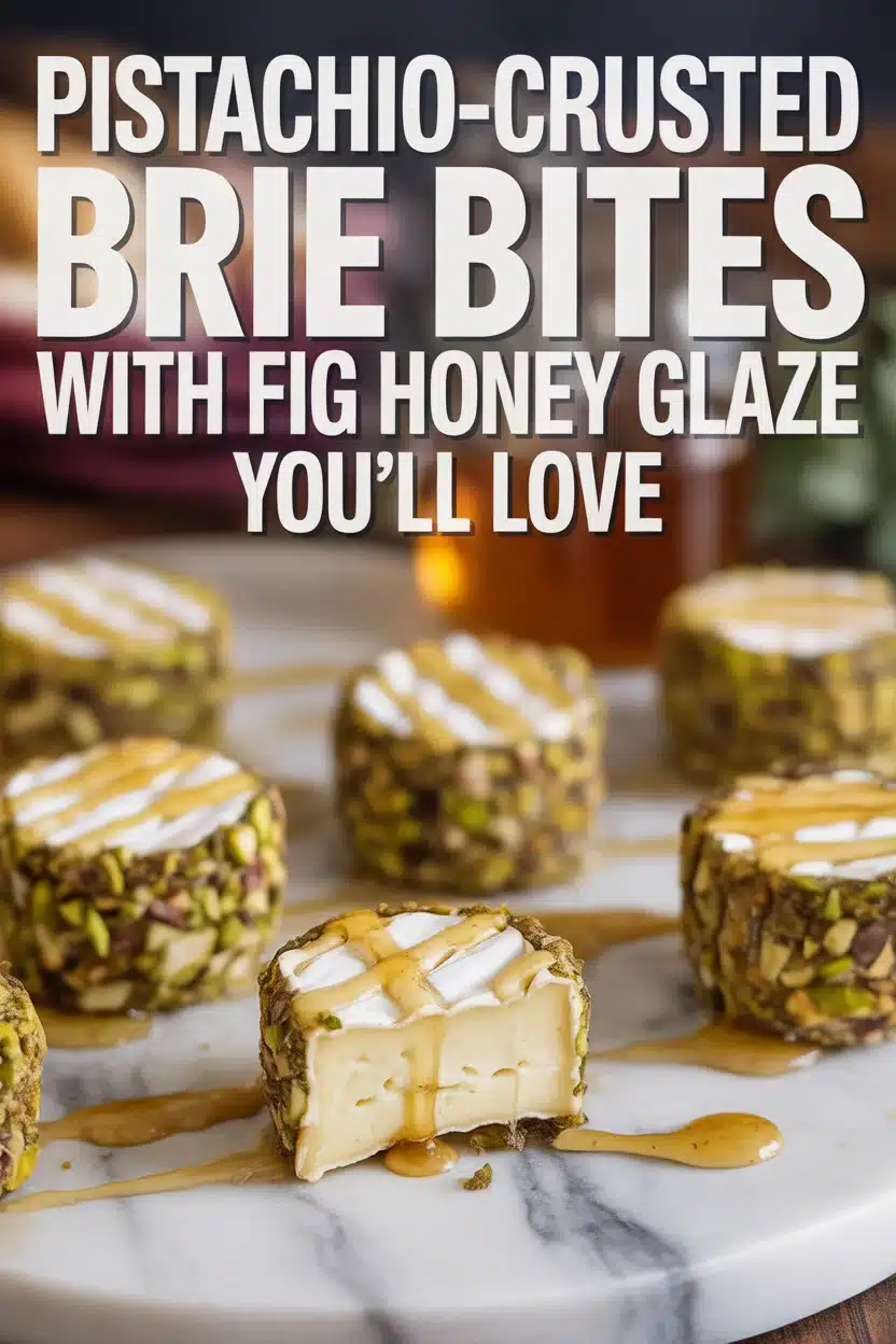 Pistachio-Crusted Brie Bites with Fig Honey Glaze You’ll Love