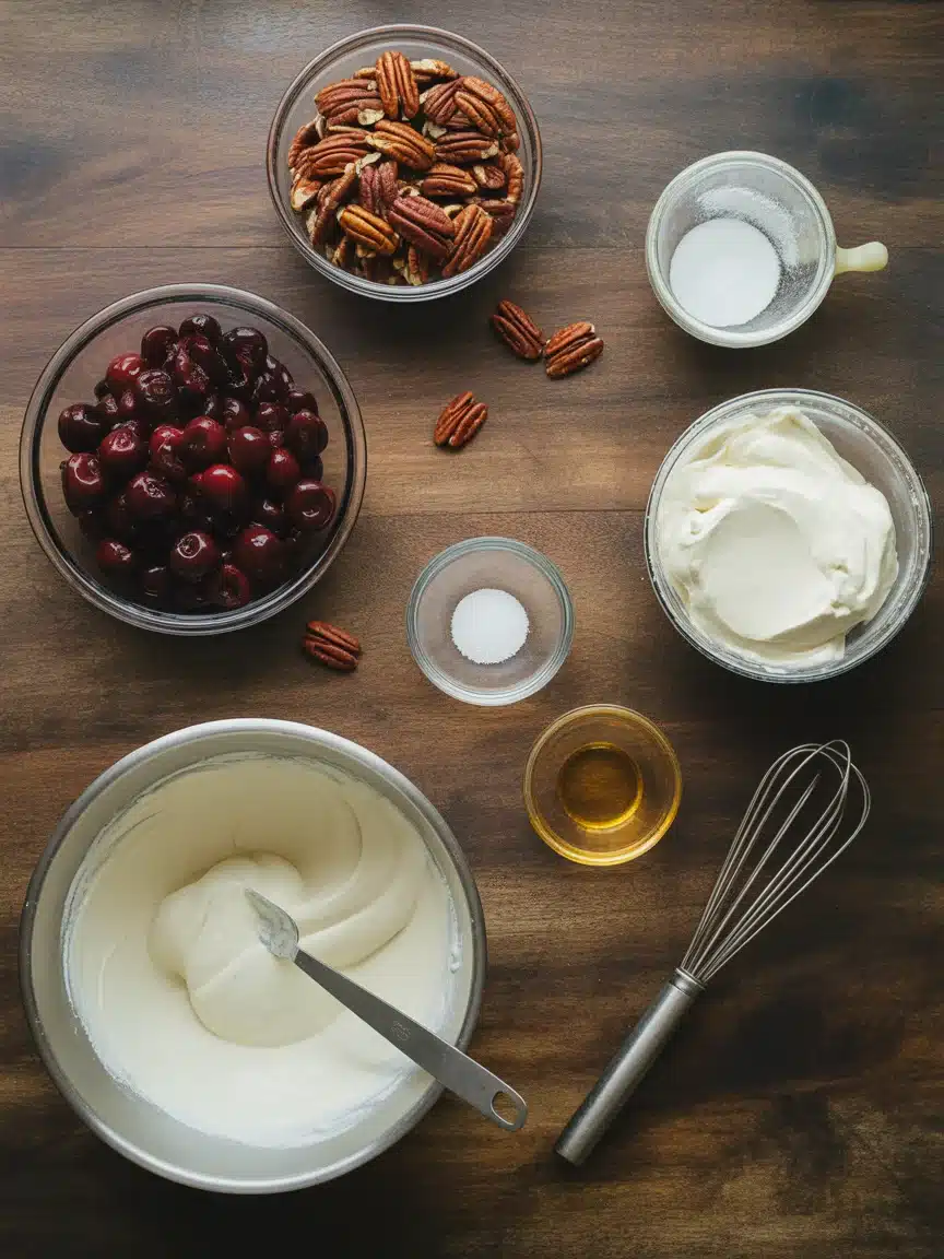 Irresistible Cherry Pecan Cheesecake Lush Dessert Delight