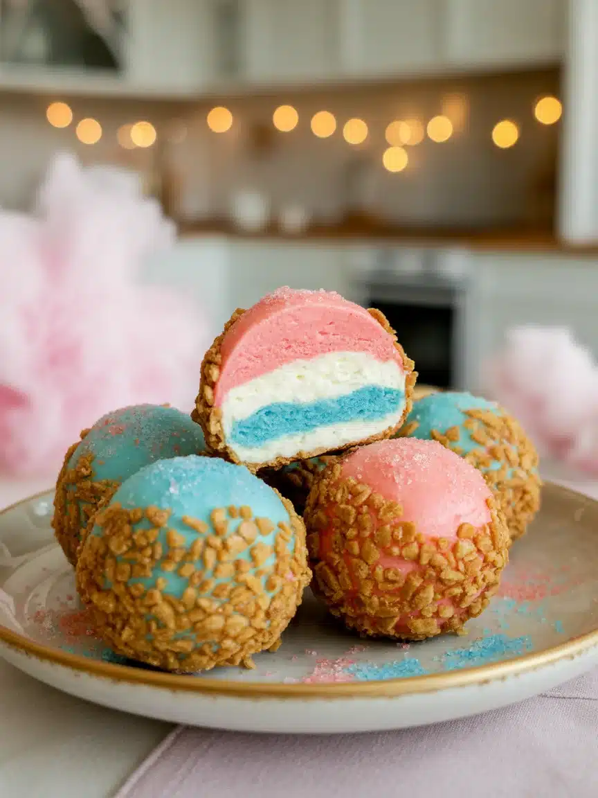 Crispy Cotton Candy Cheesecake Bombs Recipe | Sweet Bliss Bites