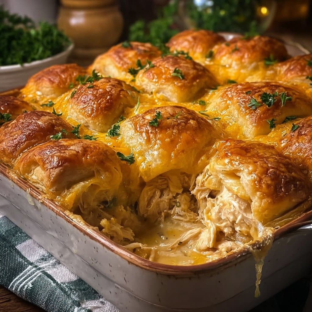 Cheesy Chicken Crescent Bake