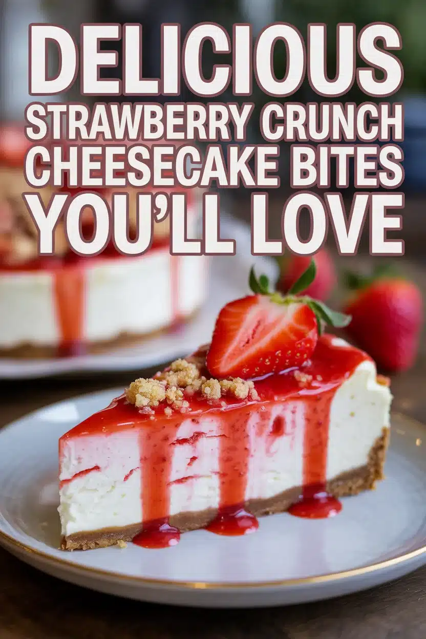 Delicious Strawberry Crunch Cheesecake Bites You’ll Love