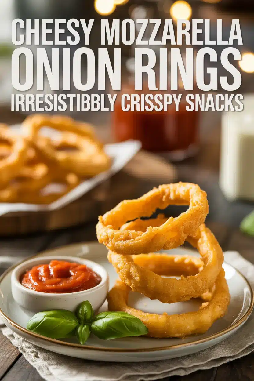 Cheesy Mozzarella Onion Rings: Irresistibly Crispy Snacks