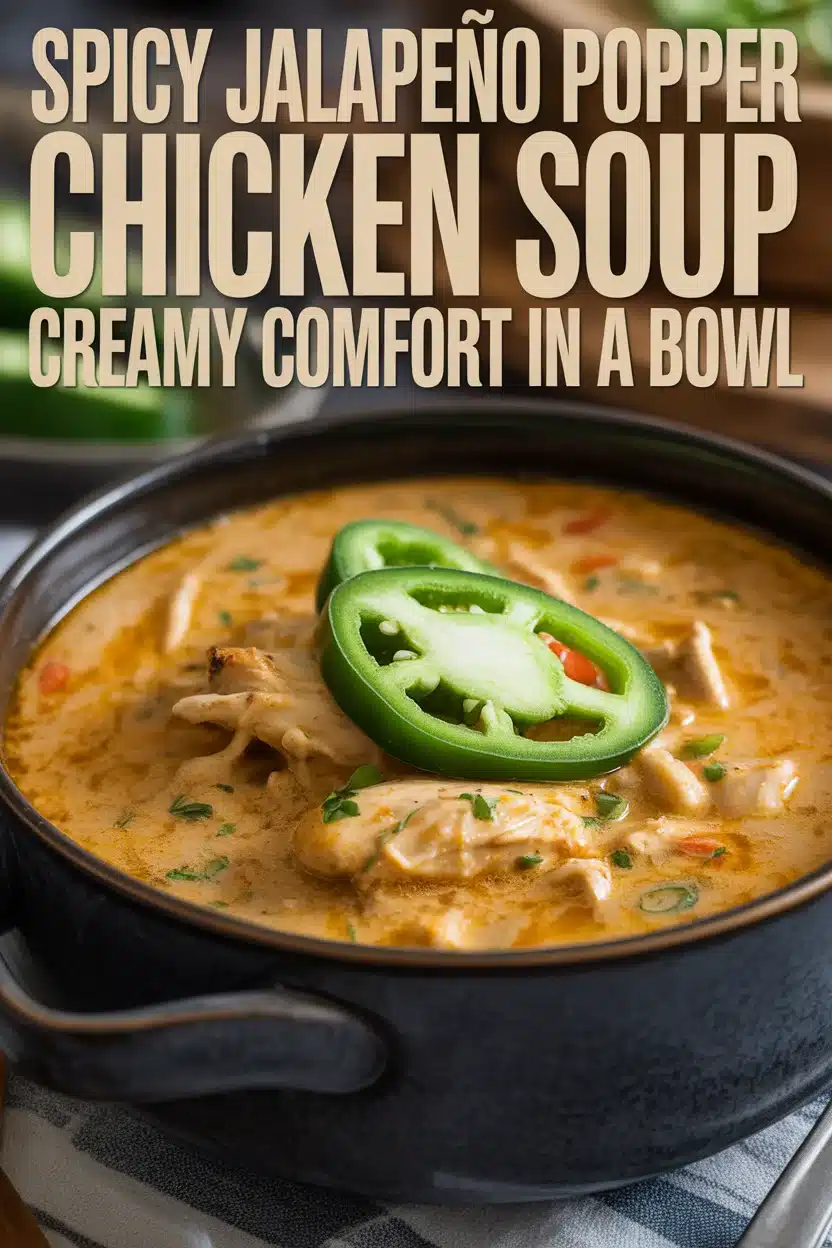 Spicy Jalape&ntilde;o Popper Chicken Soup