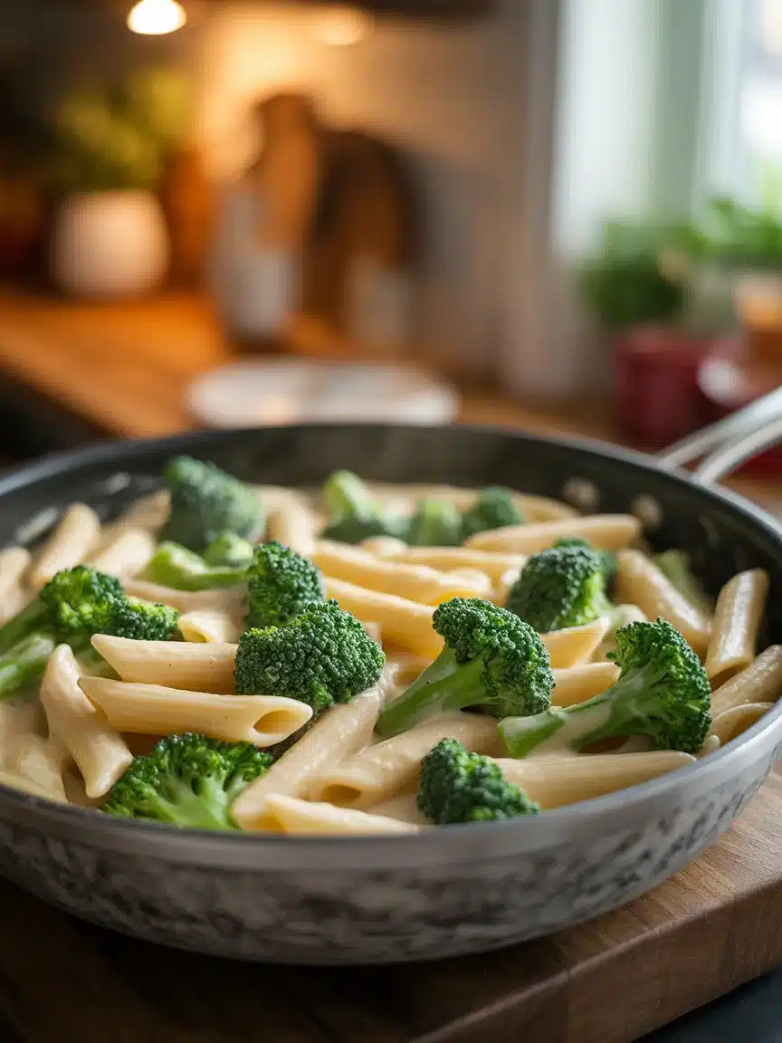 Creamy Steak and Baby Broccoli Alfredo Spaghetti Made Easy