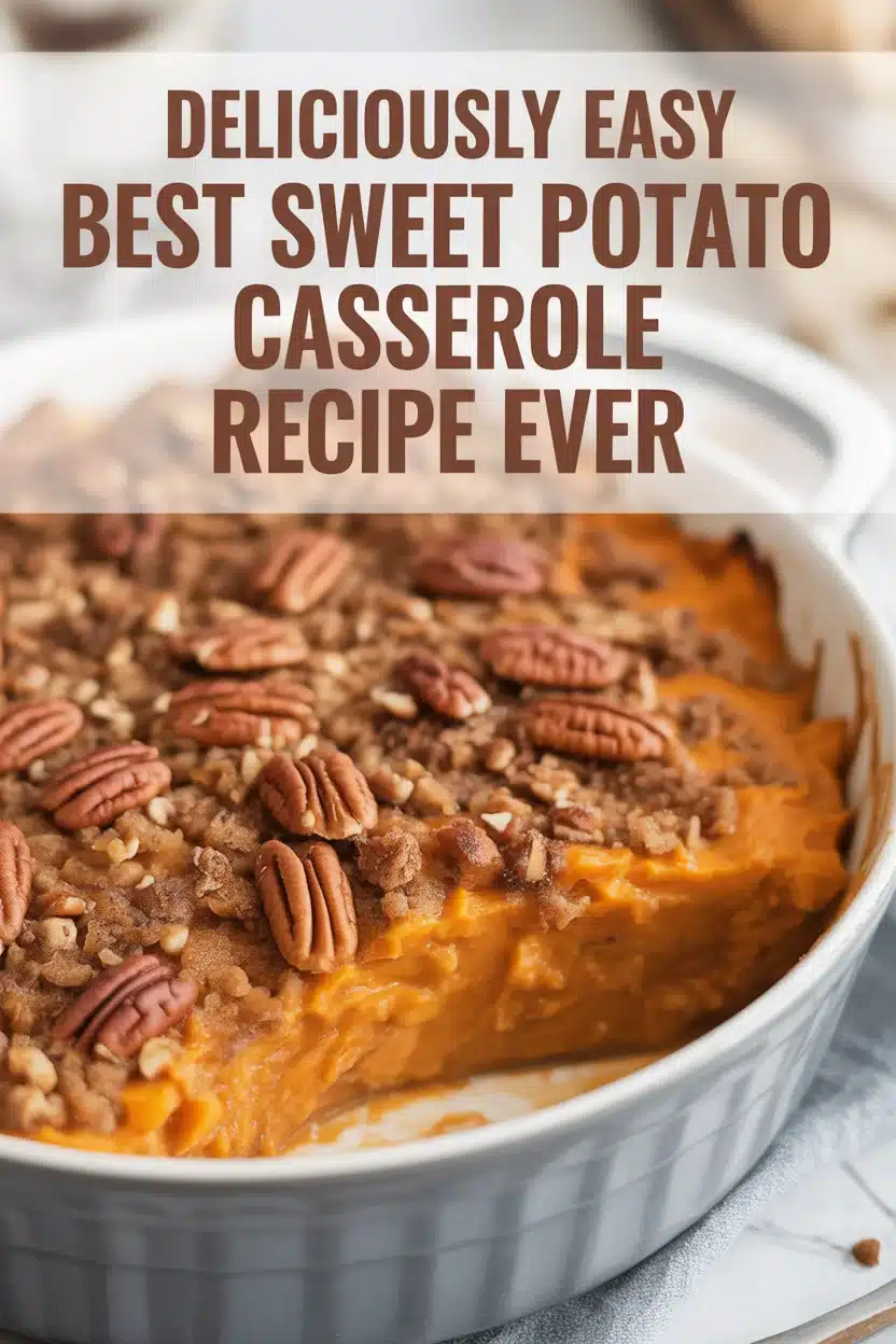 Deliciously Easy BEST Sweet Potato Casserole Recipe Ever