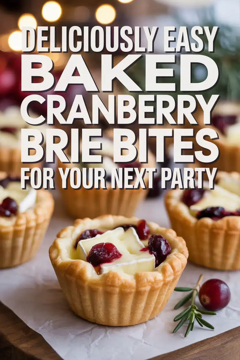 Baked Cranberry Brie Bites