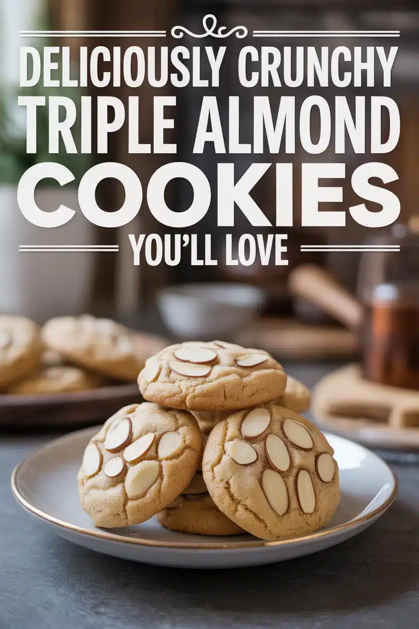 Deliciously Crunchy Triple Almond Cookies You&rsquo;ll Love