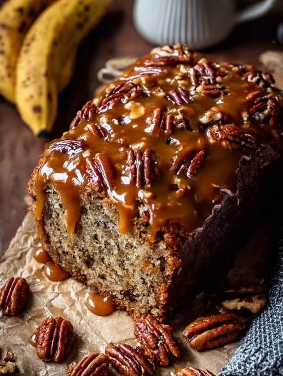 Irresistible Sweet Caramel Pecan Banana Bread Recipe