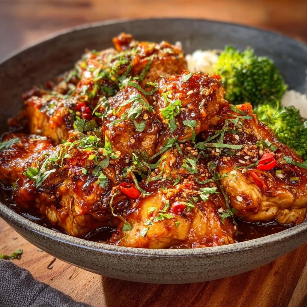 Slow Cooker Honey Sriracha Chicken