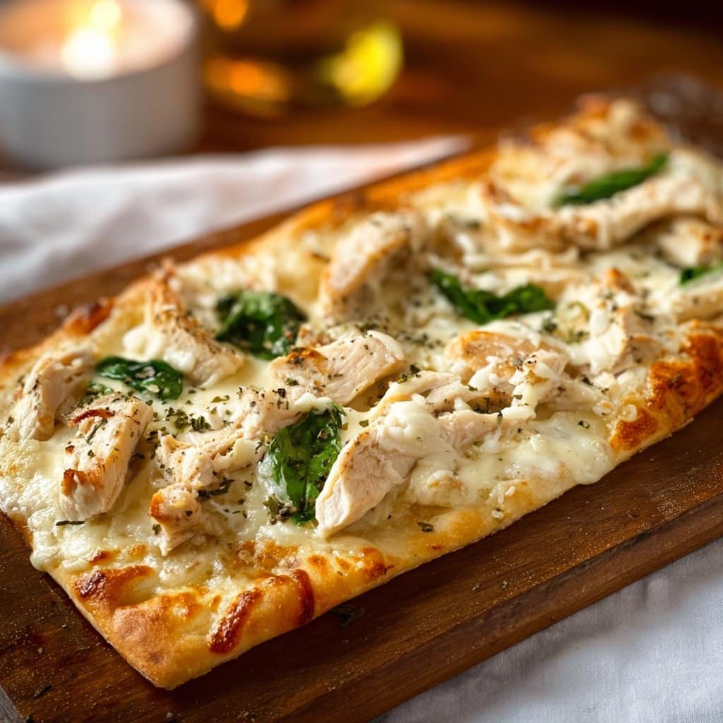 Chicken Alfredo Flatbread