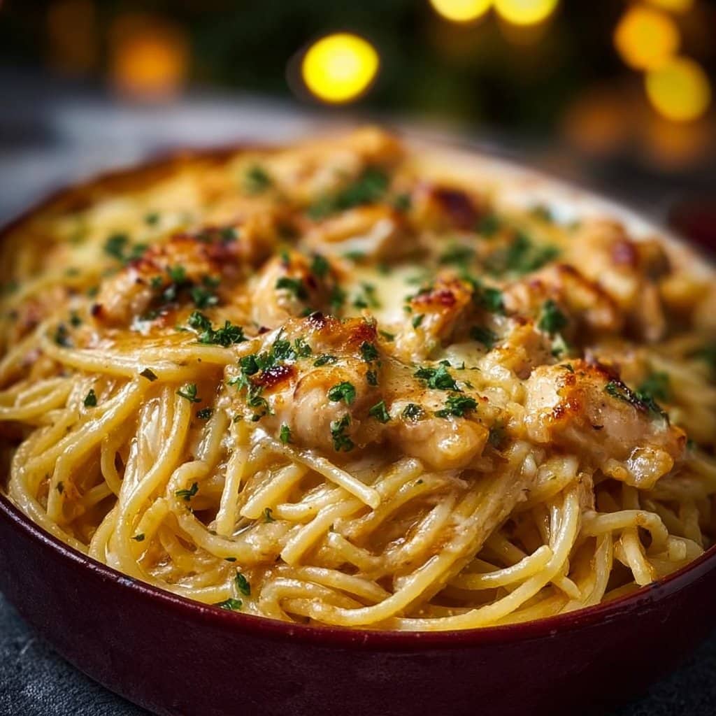 Creamy Chicken Spaghetti Bake