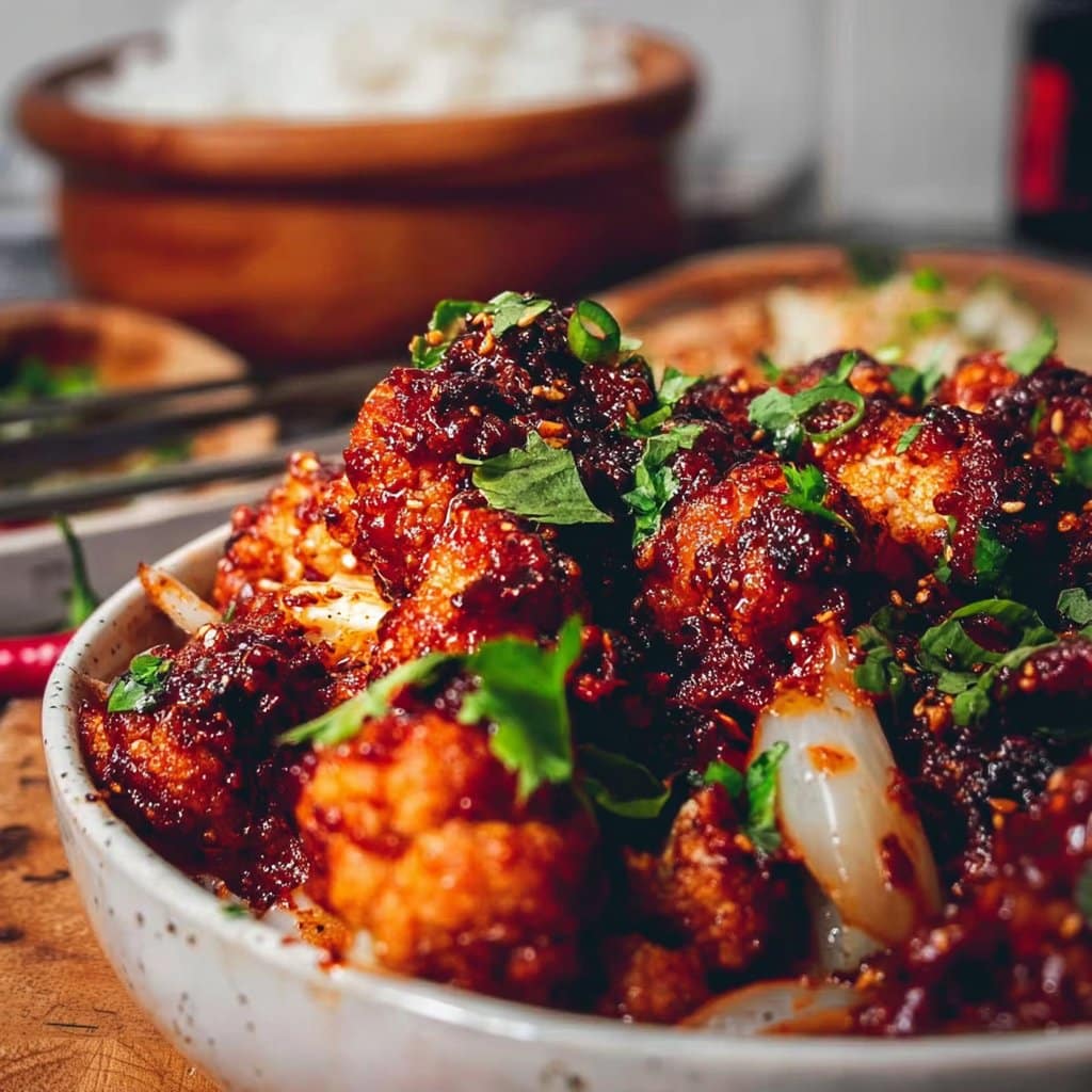 Air-Fried Korean Chili Cauliflower (Gochujang)