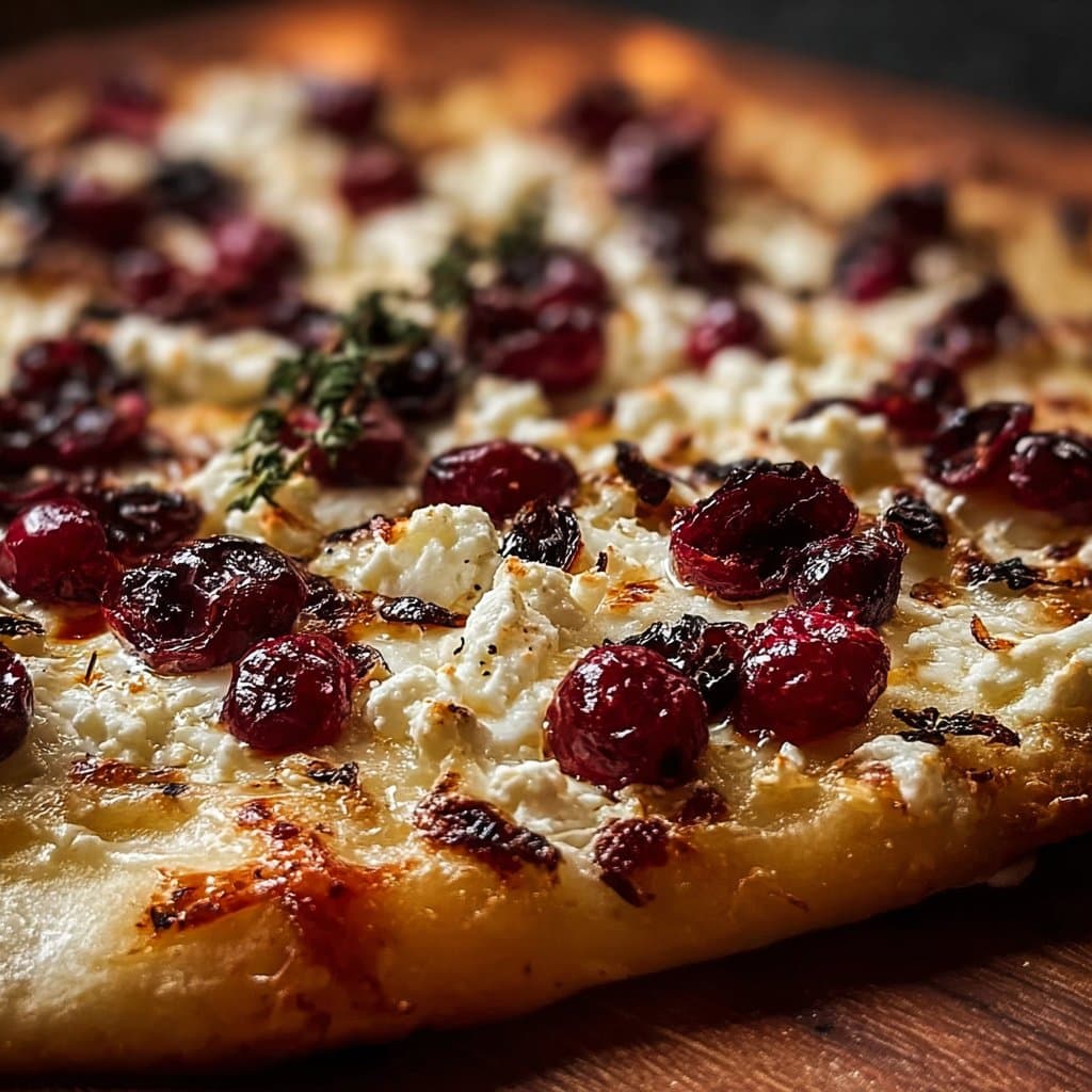 Roasted Cranberry and Goat Cheese Flatbread