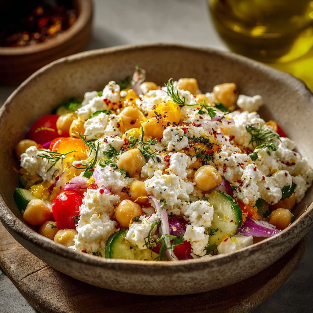 Cottage Cheese and Chickpea Salad