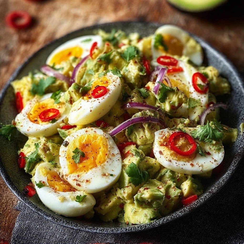 Workout Egg Avocado Salad