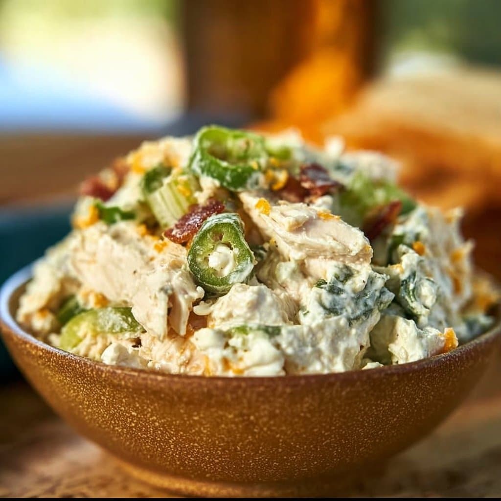 Low Carb Jalapeno Popper Cottage Cheese Chicken Salad