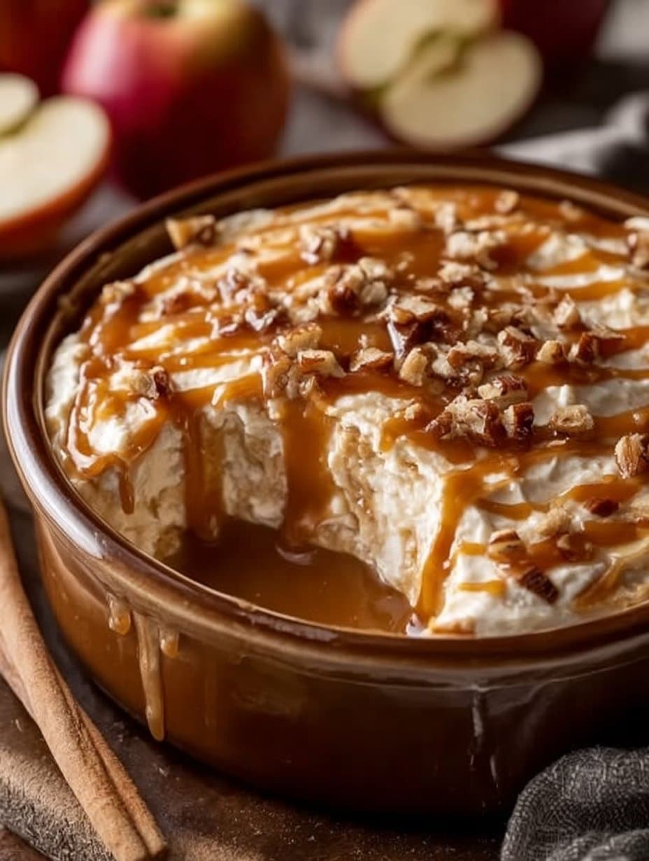 Indulge in Caramel Apple Cheesecake Dip for a Sweet Treat