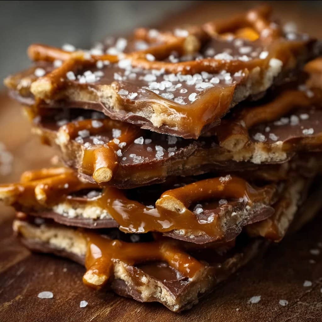 Salted Caramel Pretzel Bark