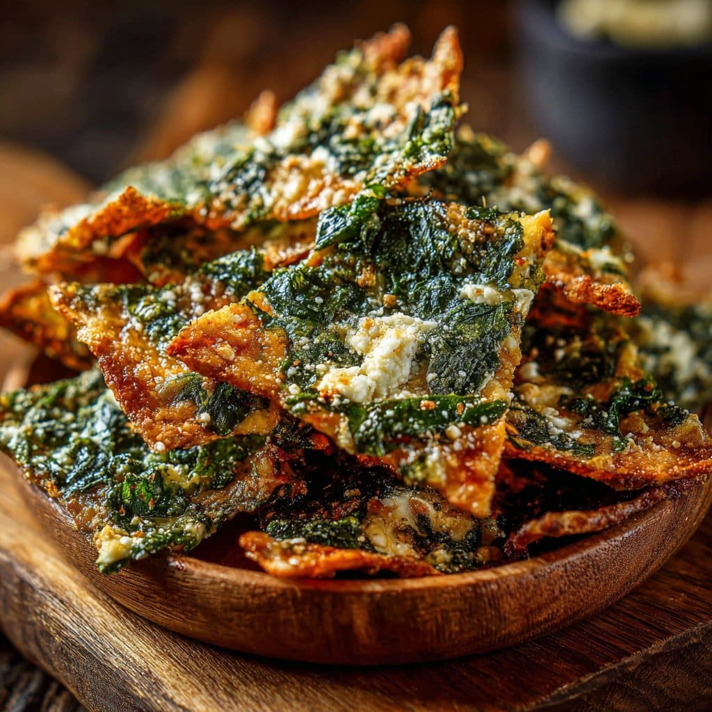 Mediterranean Spinach and Feta Crisps