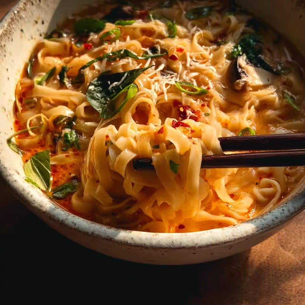 Quick Spicy Coconut Noodles