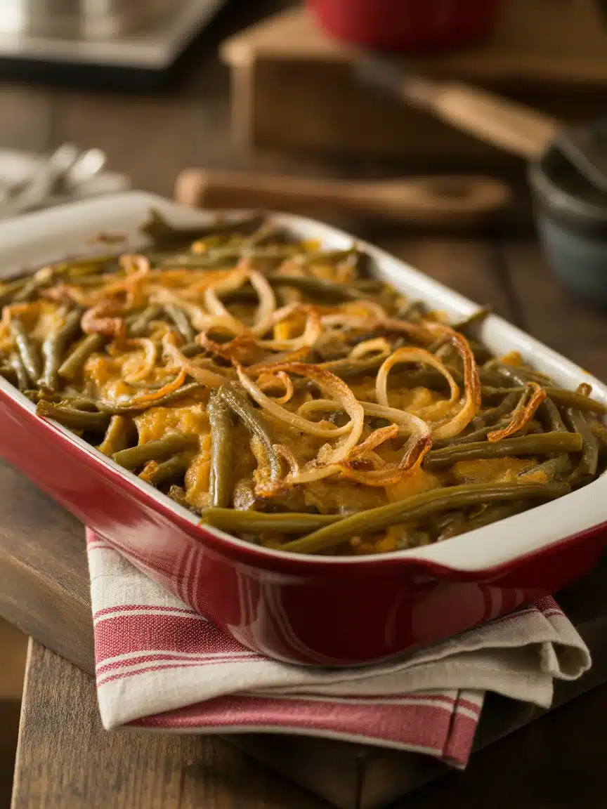 Irresistible Campbells Green Bean Casserole