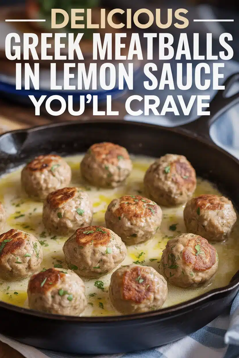 Greek meatballs in lemon sauce