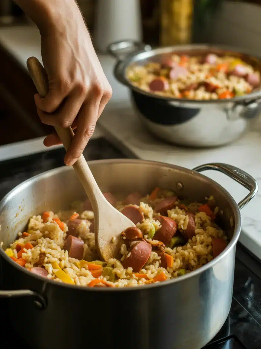 One Pot Smoked Sausage & Rice - A Flavorful Family Dinner