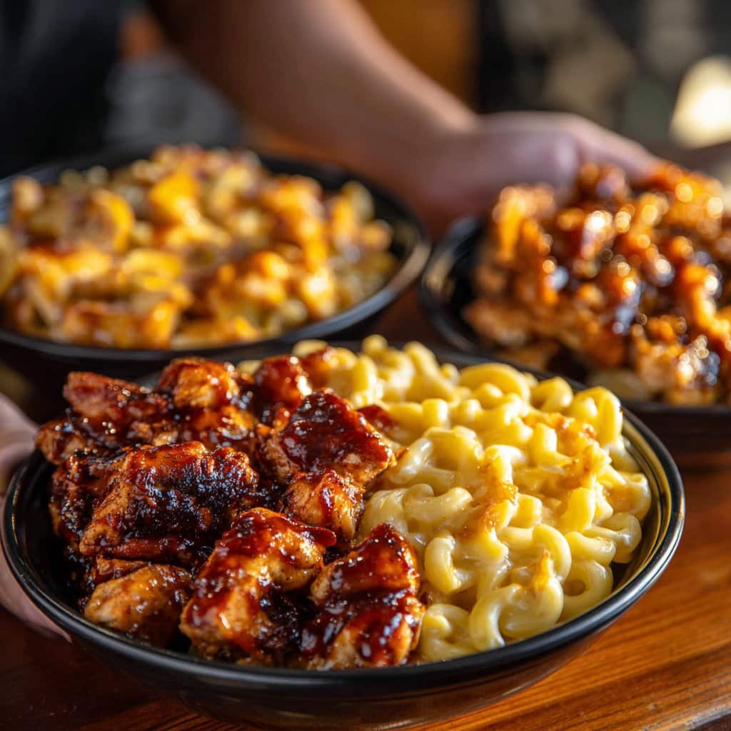 High Protein Honey BBQ Chicken Mac & Cheese 59g Protein Meal Prep