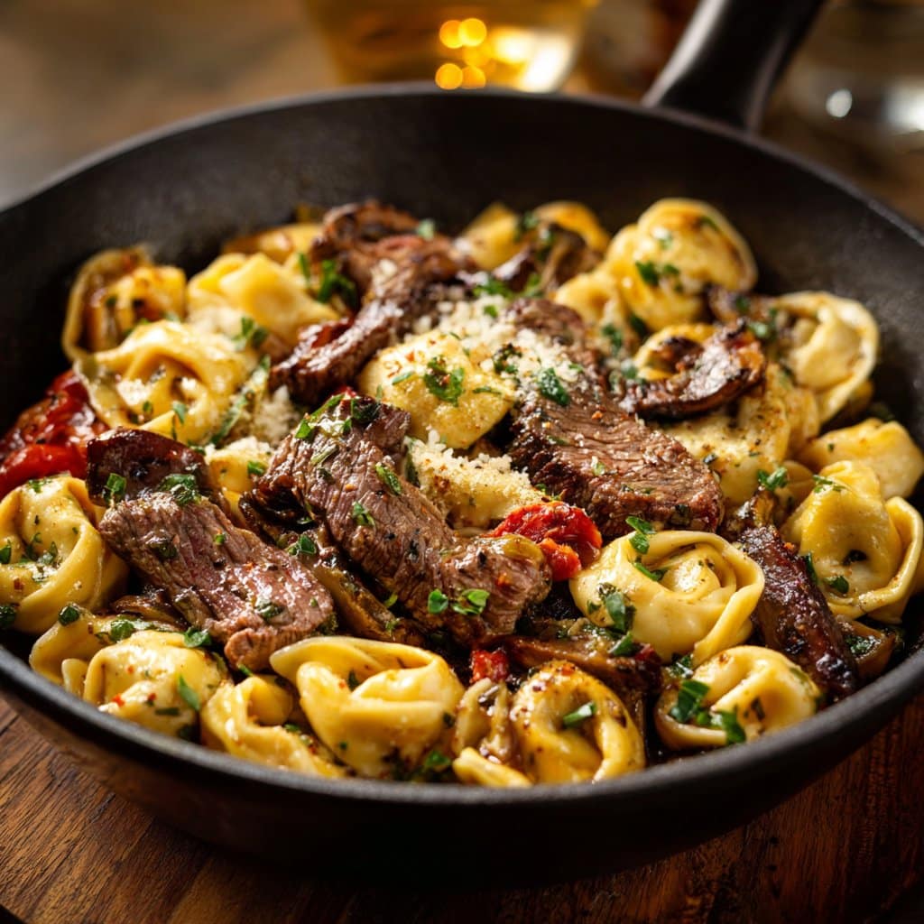 Sizzling Garlic Steak Tortellini