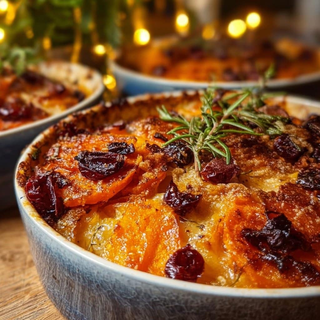 Sweet Potato & Cranberry Gratin Recipe