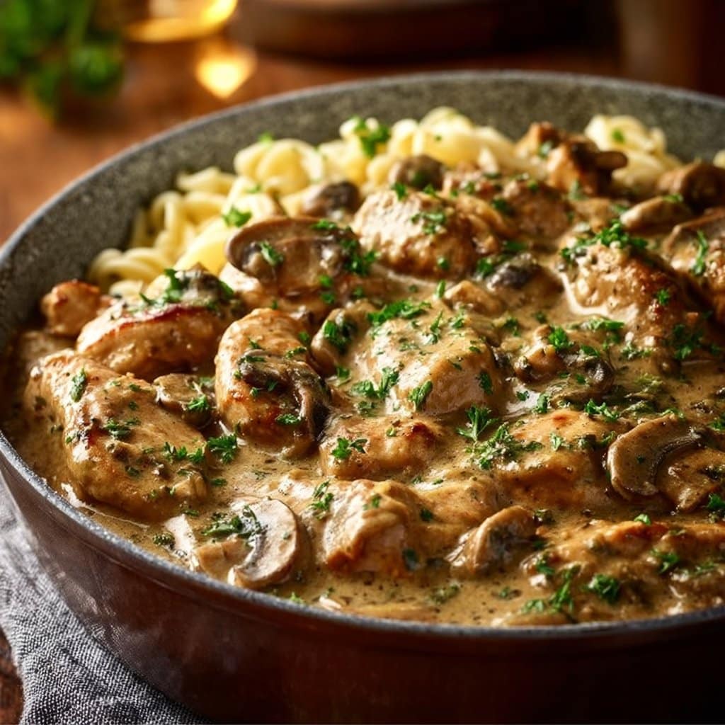 Rich Chicken Stroganoff