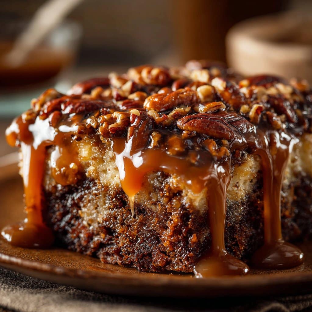 Turtle Poke Cake