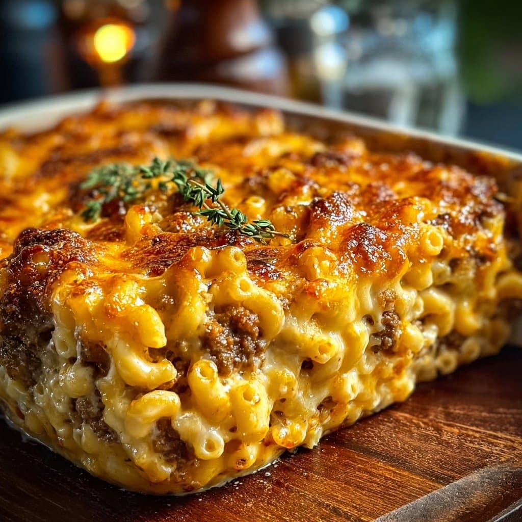 Mac and Cheese Meatloaf Casserole