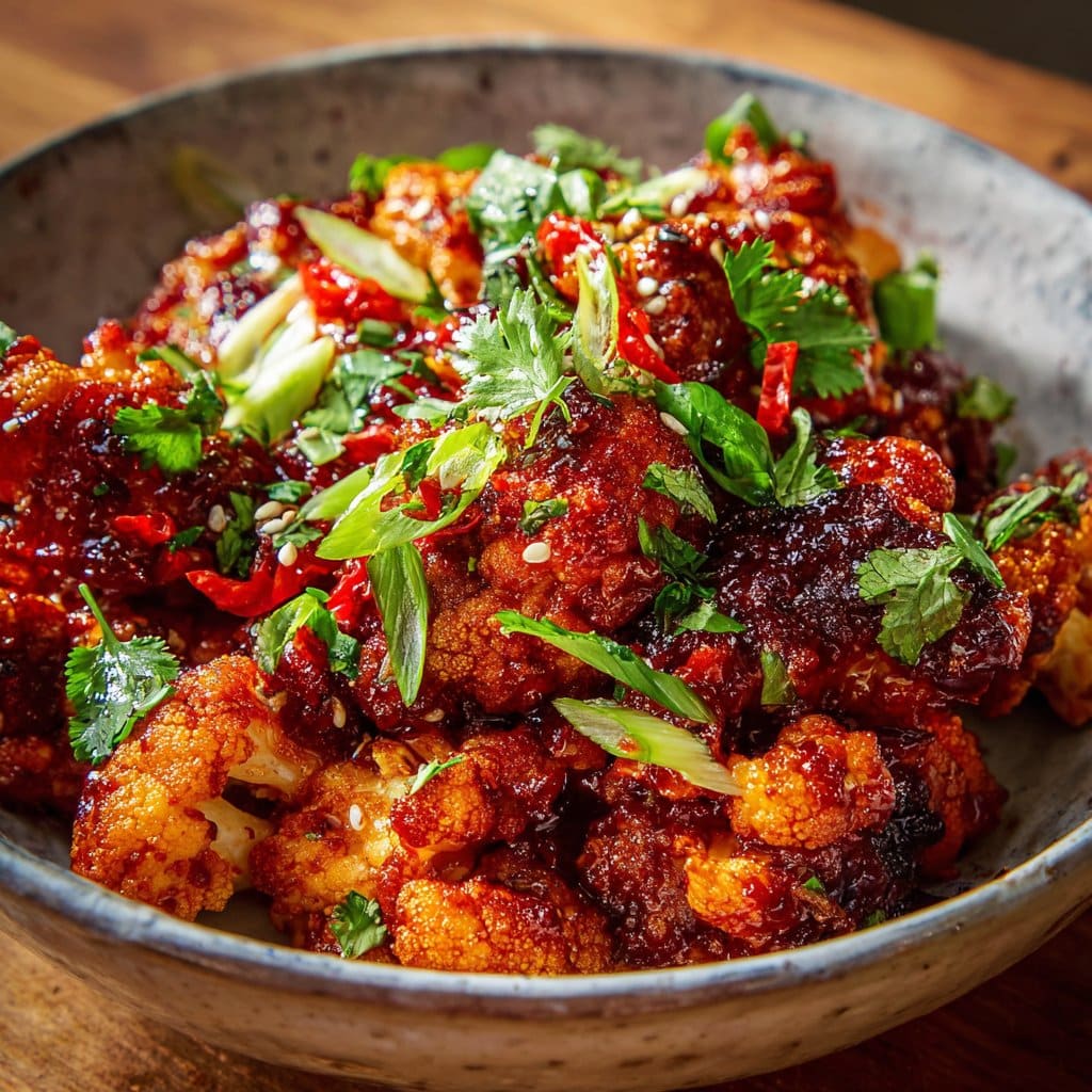 Air-Fried Korean Chili Cauliflower (Gochujang)